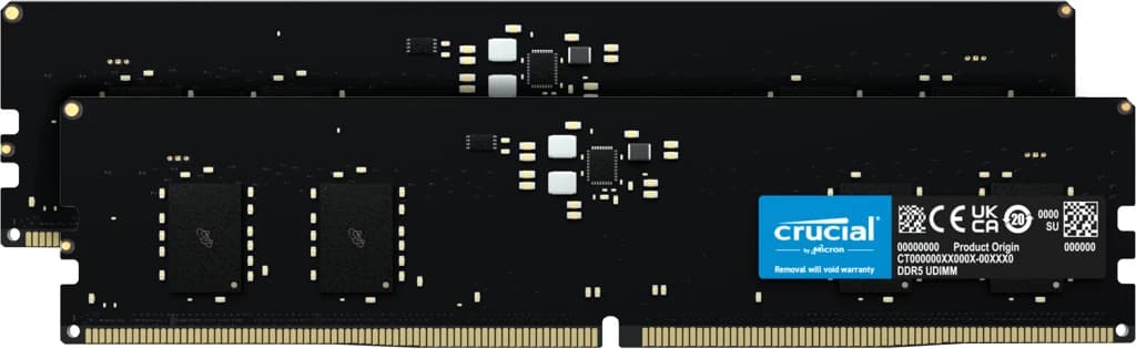 Crucial 16GB 5600MHz CL46 DDR5 kit (2x8)