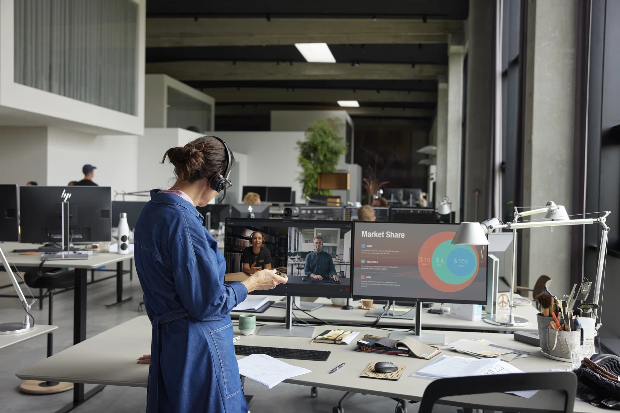 HP Poly Savi 8410 Office Monaural DECT Headset (Microsoft Teams)