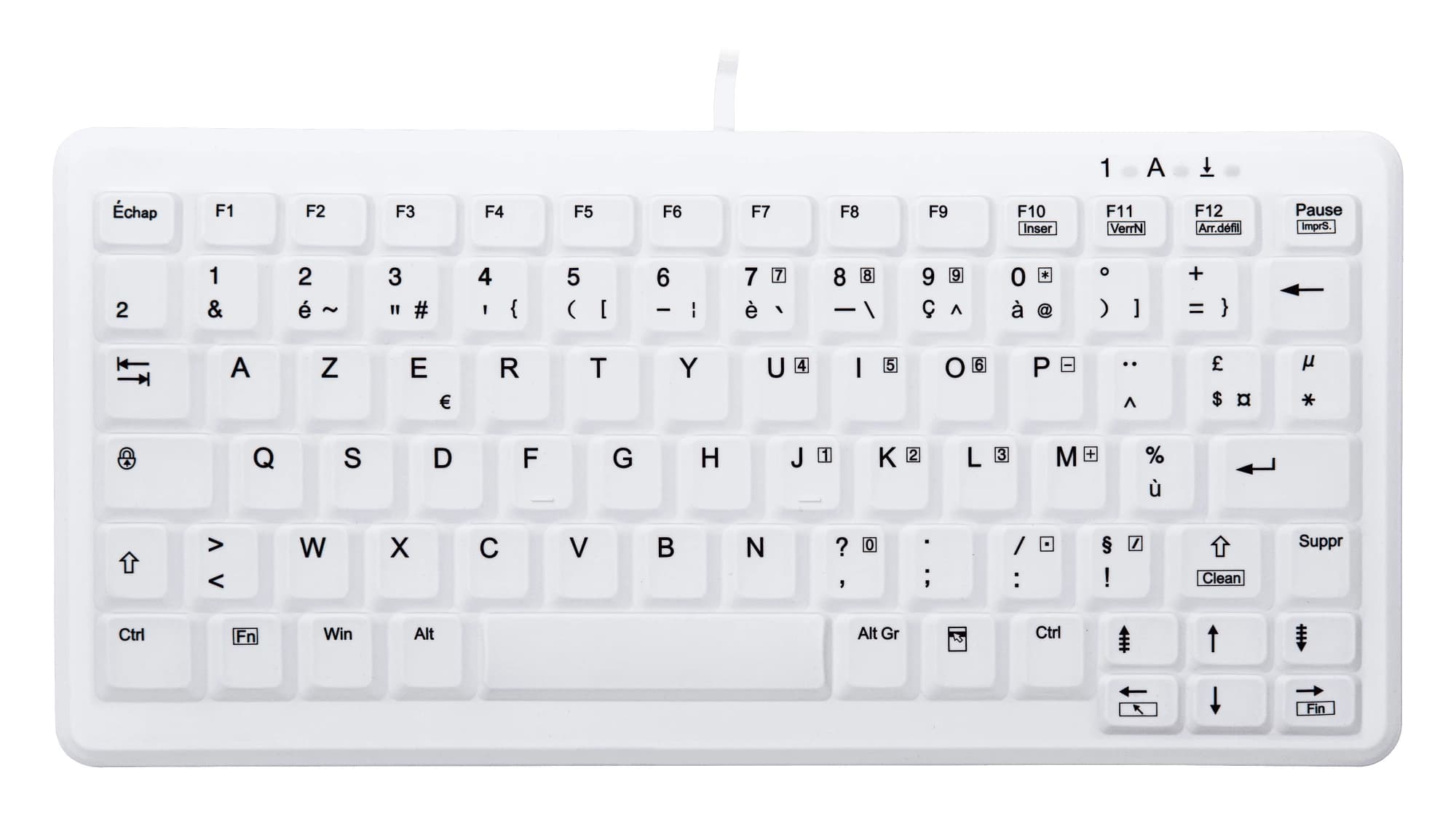 Active Key AK-C4110F Medical Sealed Mini Keyboard USB (White) FR