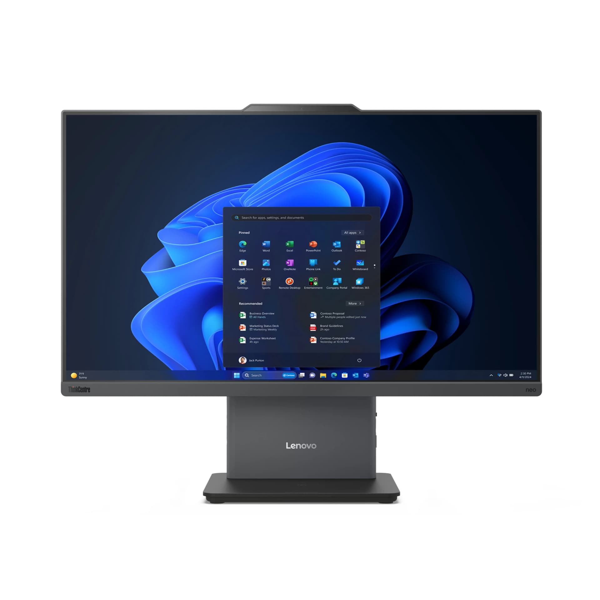 Vientisas kompiuteris Lenovo ThinkCentre Neo50a-24 Gen 5 Intel Core 5 210H 23.8 col. FHD, 16GB RAM, 512GB SSD