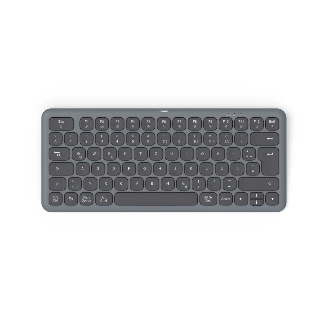 Hama WK-500 Compact Multi-Device Keyboard German (Black)