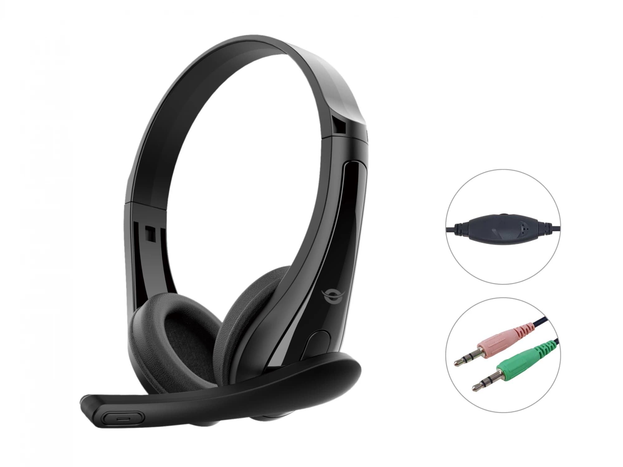 Conceptronic POLONA06B3T Stereo 3.5 mm Headset (Black)