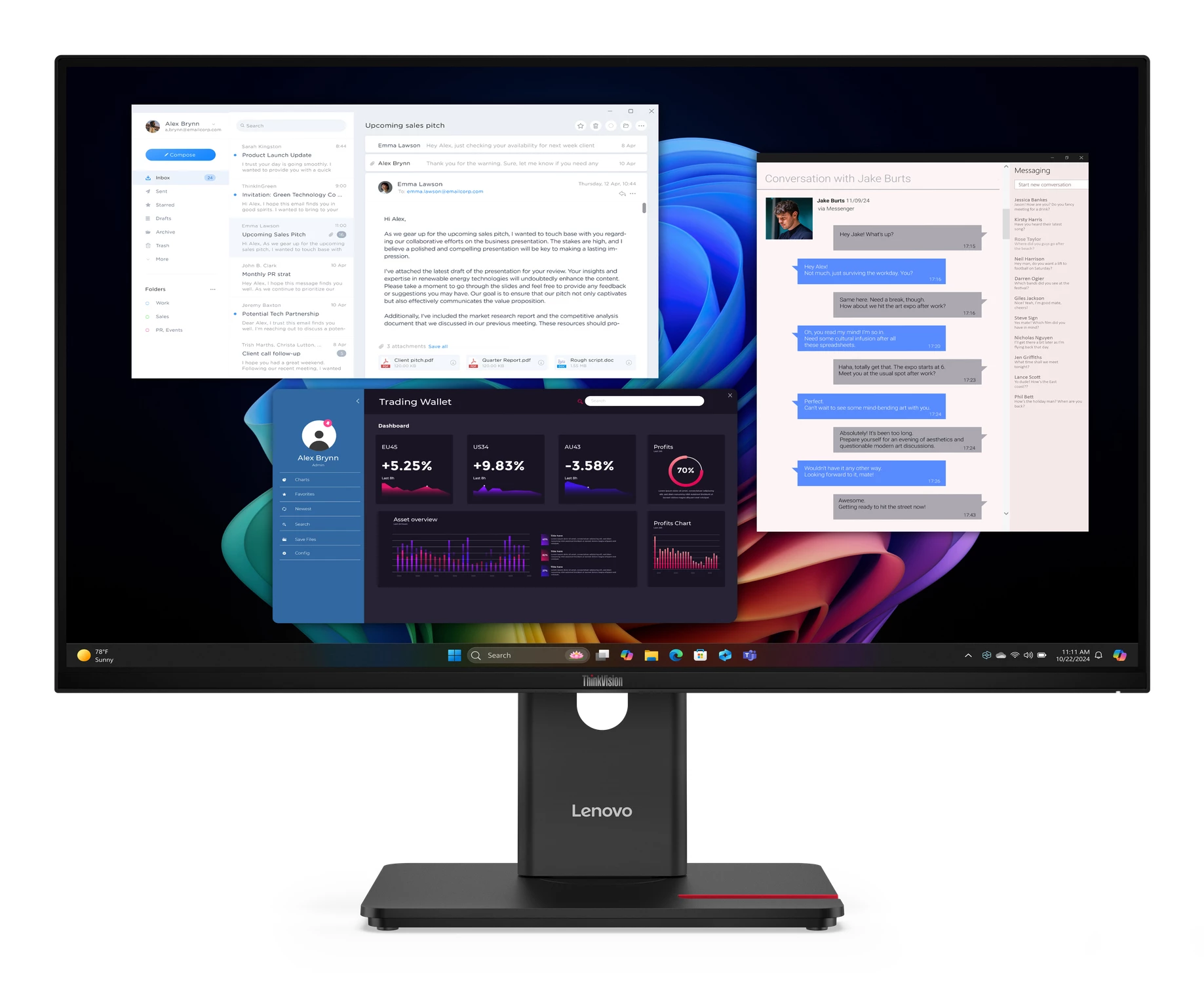 LENOVO T27UD-40 27" 4K