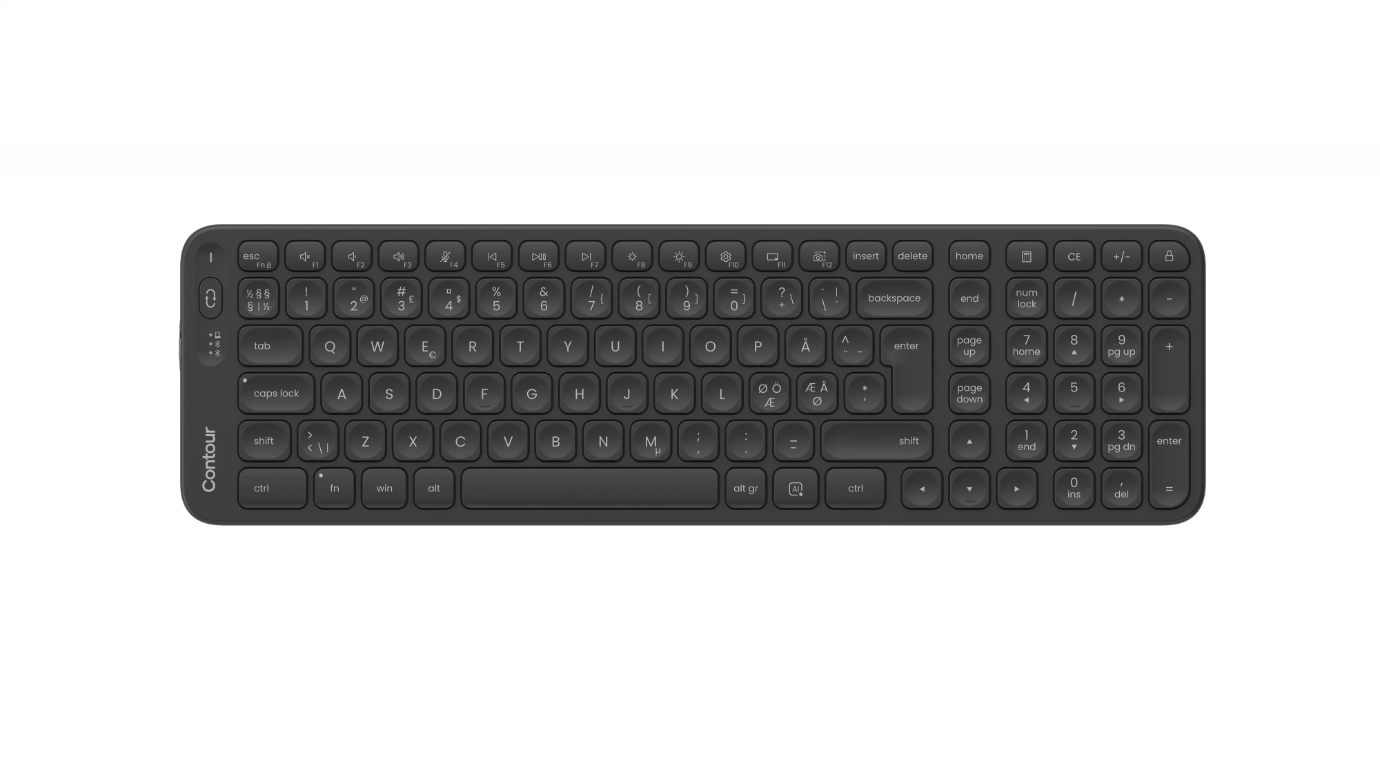 Contour Design Balance Mid-Size Keyboard Wireless Nordic (Black)