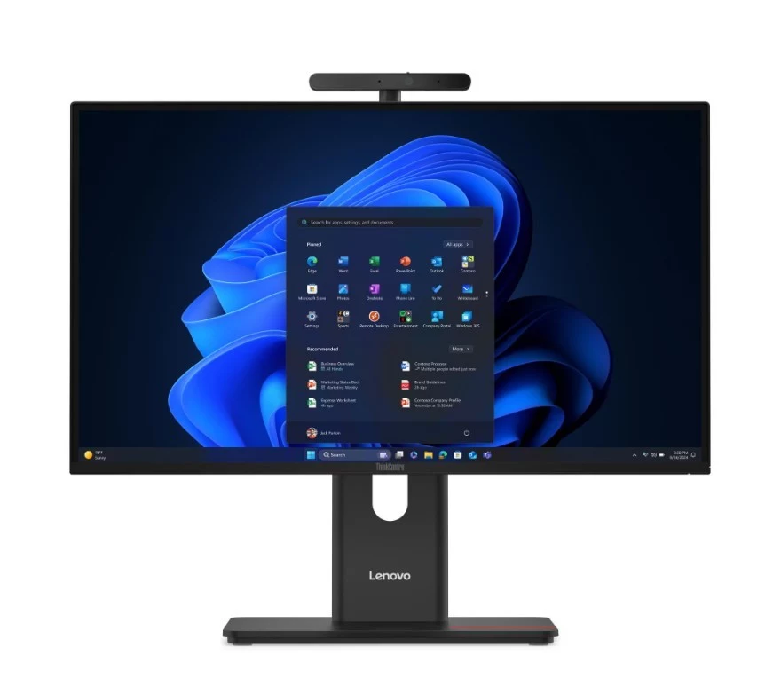 Lenovo ThinkCentre M90a Gen 6 13AT0017PB kompiuteris „viskas viename“, Intel Core Ultra 9 285, 23,8 colio Full HD, 32GB DDR5, 1TB SSD, NVIDI