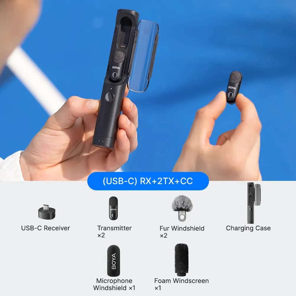 BOYA Magic-05 Wireless Microphone (2 TX, USB-C)