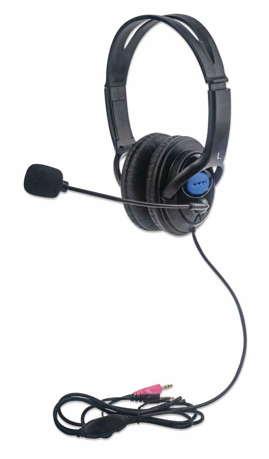 Manhattan Stereo Computer Headset 2x 3.5 mm (Black)