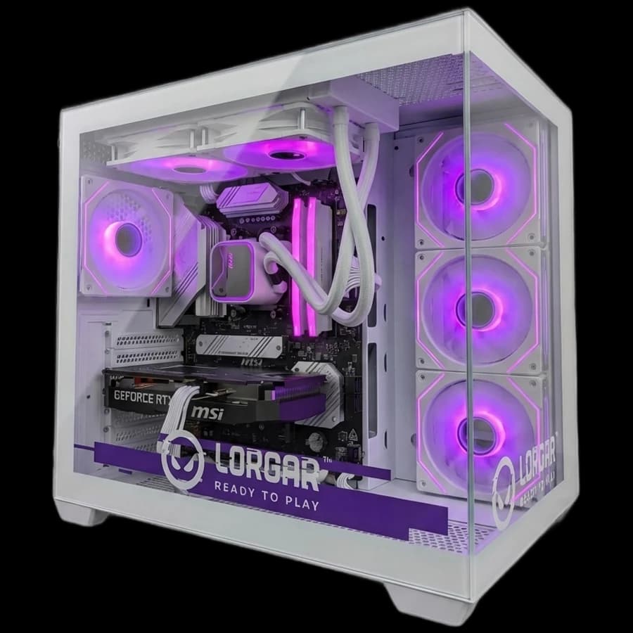 LORGAR ADVANCED A201 žaidimų kompiuteris - AMD Ryzen 5 7500F, GeForce RTX 5060 Ti 16GB, 32GB DDR5, 1TB NVMe SSD, 750W PSU, baltas