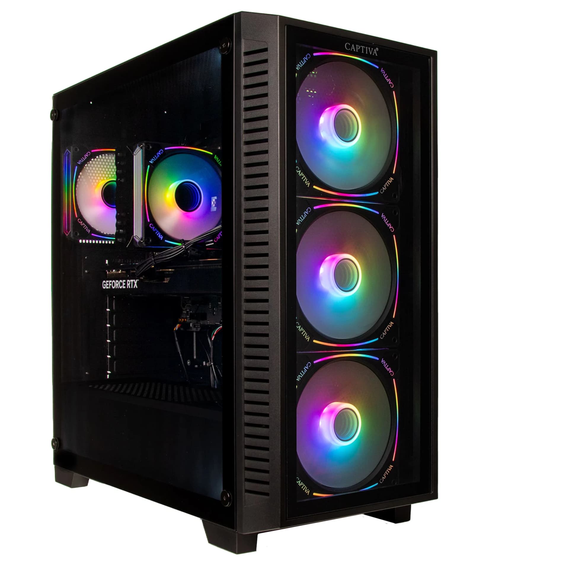 Captiva Highend Gaming R10-3601 stalinis kompiuteris (Ryzen 7 7800X3D, RTX 5070 12GB, 32GB DDR5, 1TB NVMe SSD, Wi-Fi, be OS)