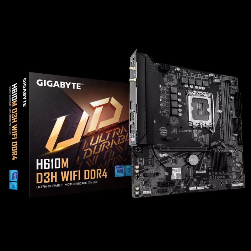 Gigabyte H610M D3H WIFI DDR4 motherboard Intel H610 LGA 1700 micro ATX