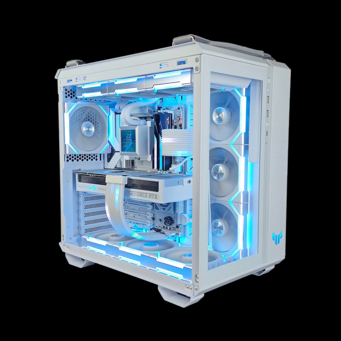 Baltas Žaidimų Kompiuteris Su RTX 5080 16GB Ir Ryzen 7 9800x3D