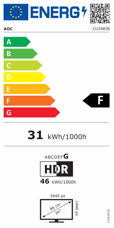 AOC CU34B3E 34" QHD VA 120Hz