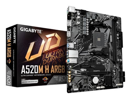 Gigabyte A520M H ARGB motherboard AMD A520 Socket AM4 micro ATX