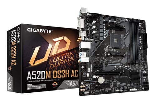 Gigabyte A520M DS3H AC motherboard AMD A520 Socket AM4 micro ATX