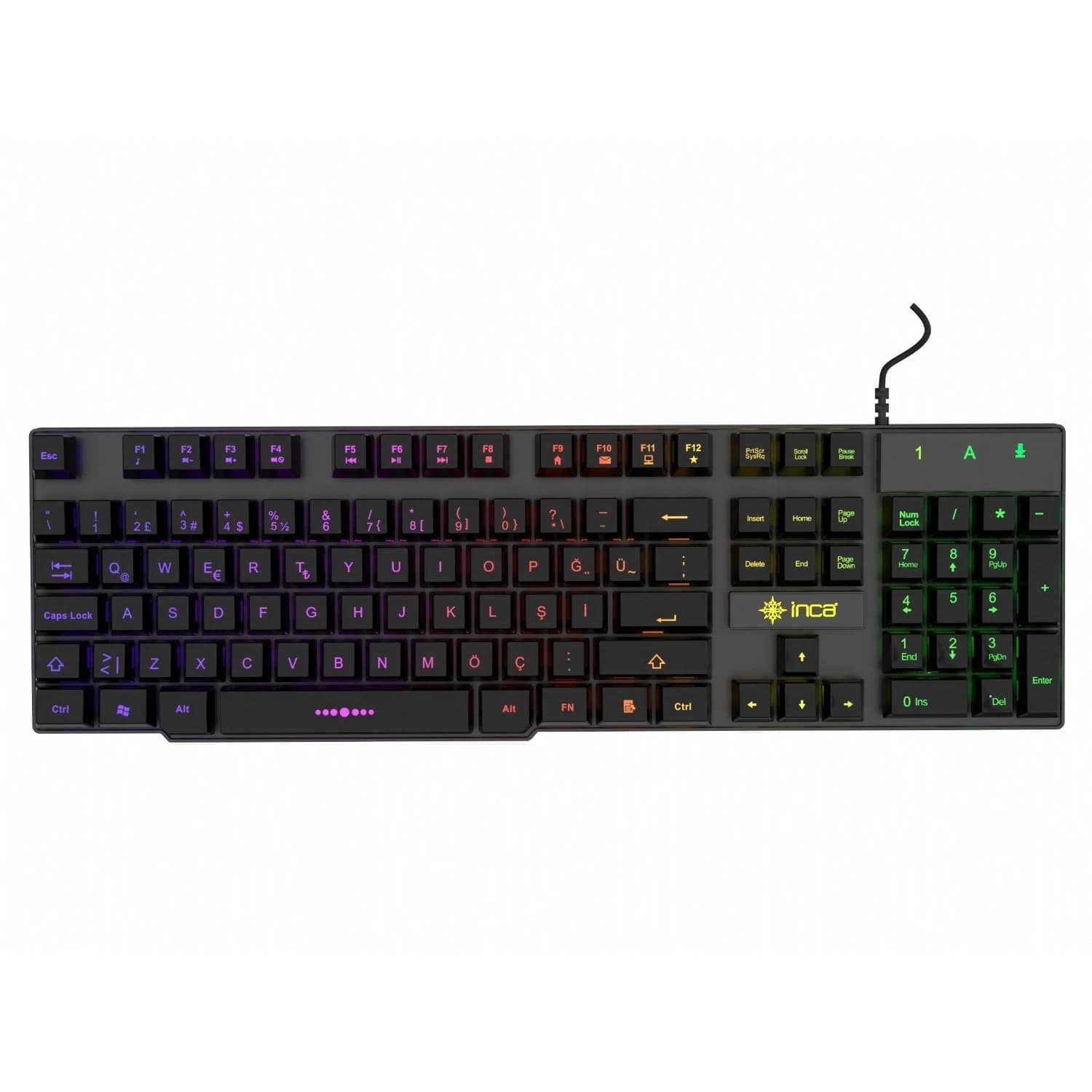 Incase IKG-446 Rainbow RGB Mechanical Gaming Keyboard German