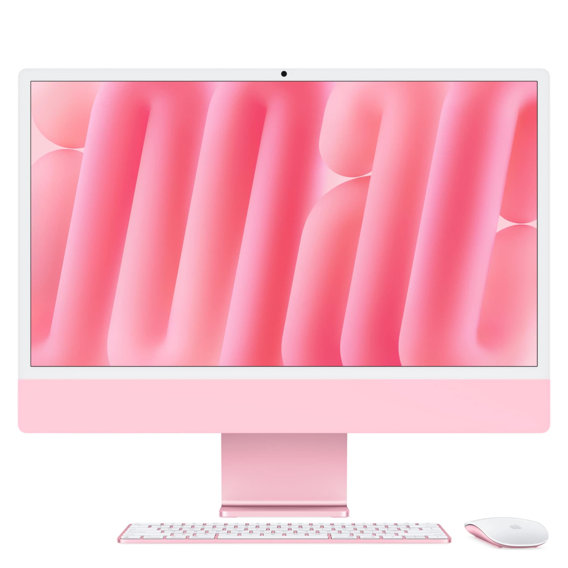 IMac 24 inch Retina 4.5K ekranas M4, Rožinis, M4 (8-CPU/8-GPU), 16GB, 256GB, Vokiška klaviatūra, be Gigabit Ethernet, Magic Mouse, MWUG3D/A