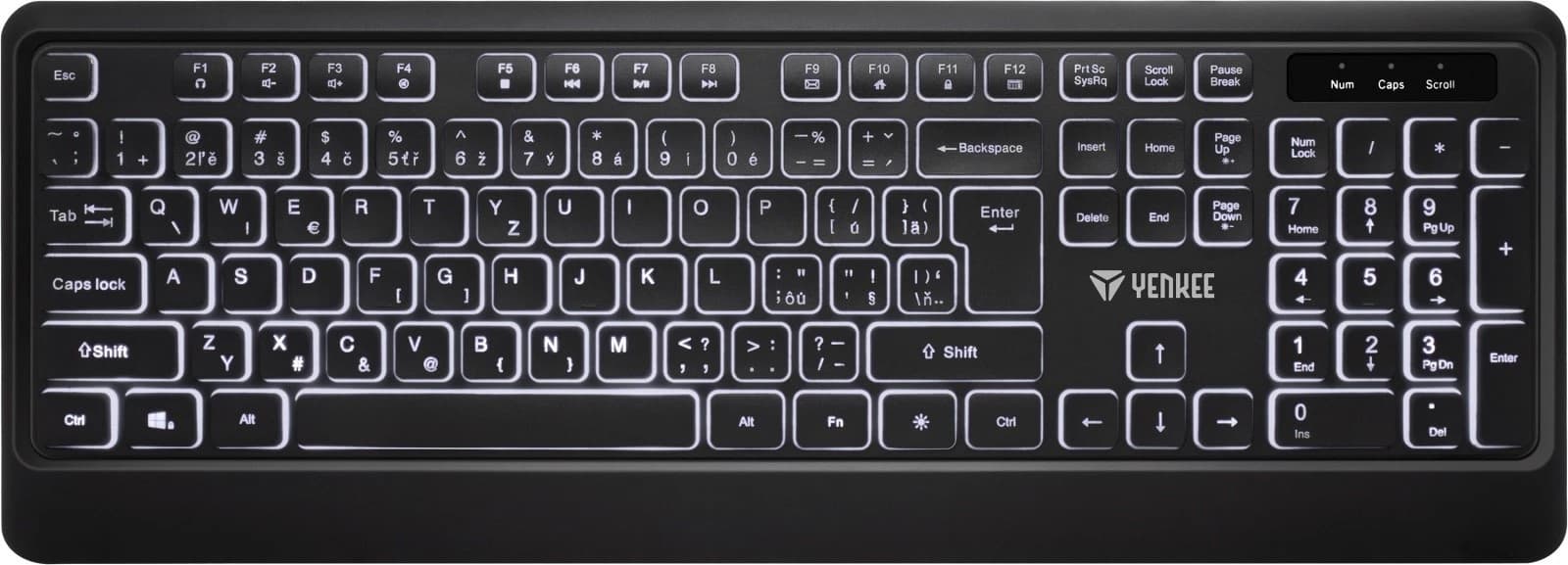 Yenkee YKB 1025 Backlit Quiet Low-Profile Keyboard