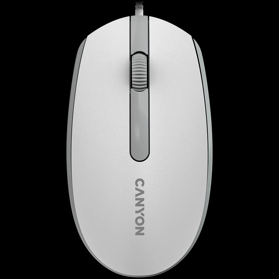 Canyon M-10 Wired Mouse (White/Grey)