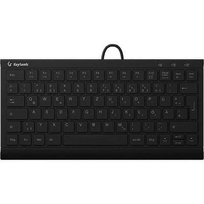 KeySonic KSK-5011ELC Mini Keyboard with Numpad (Black) DE