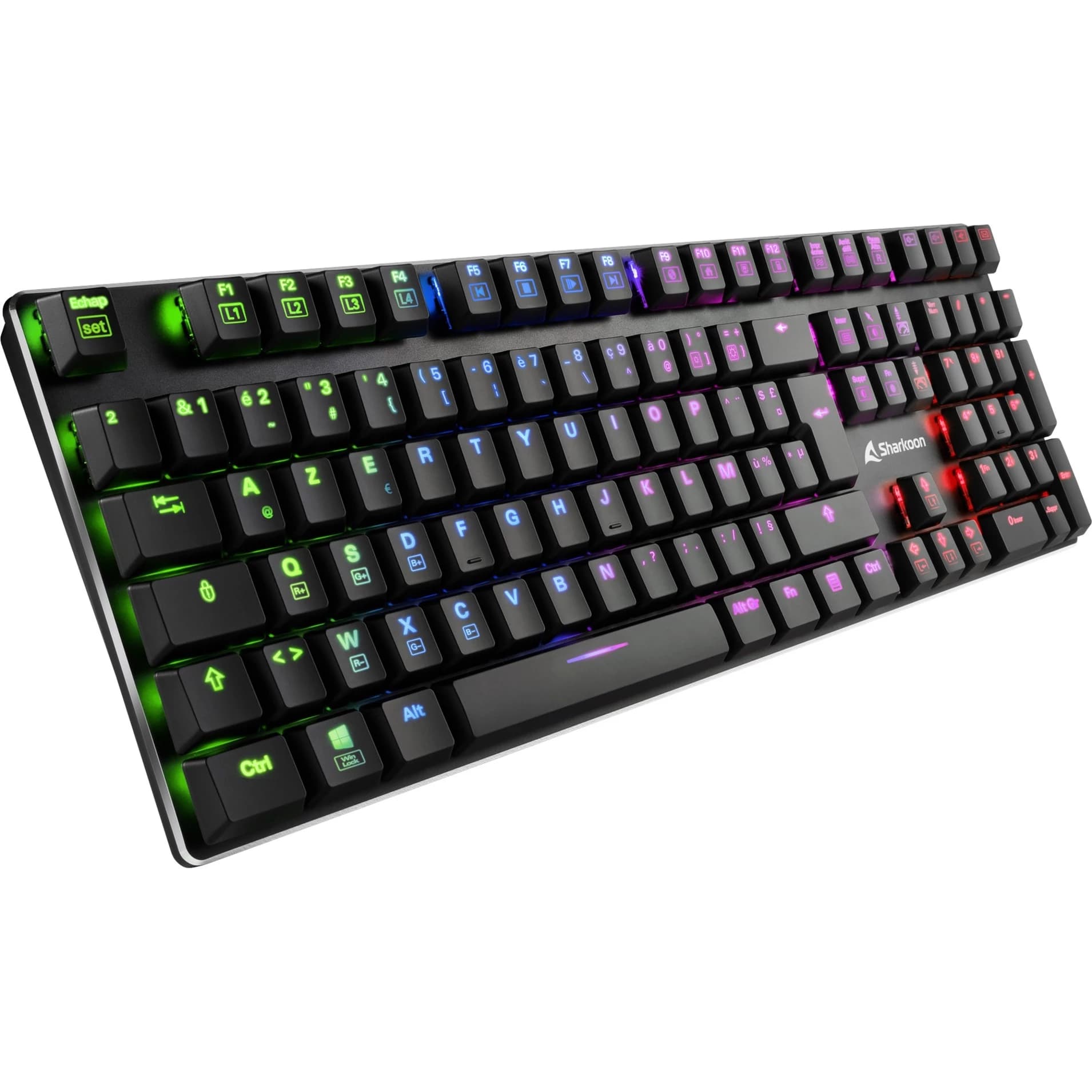 Sharkoon PureWriter RGB Kailh Choc Blue FR (Black)