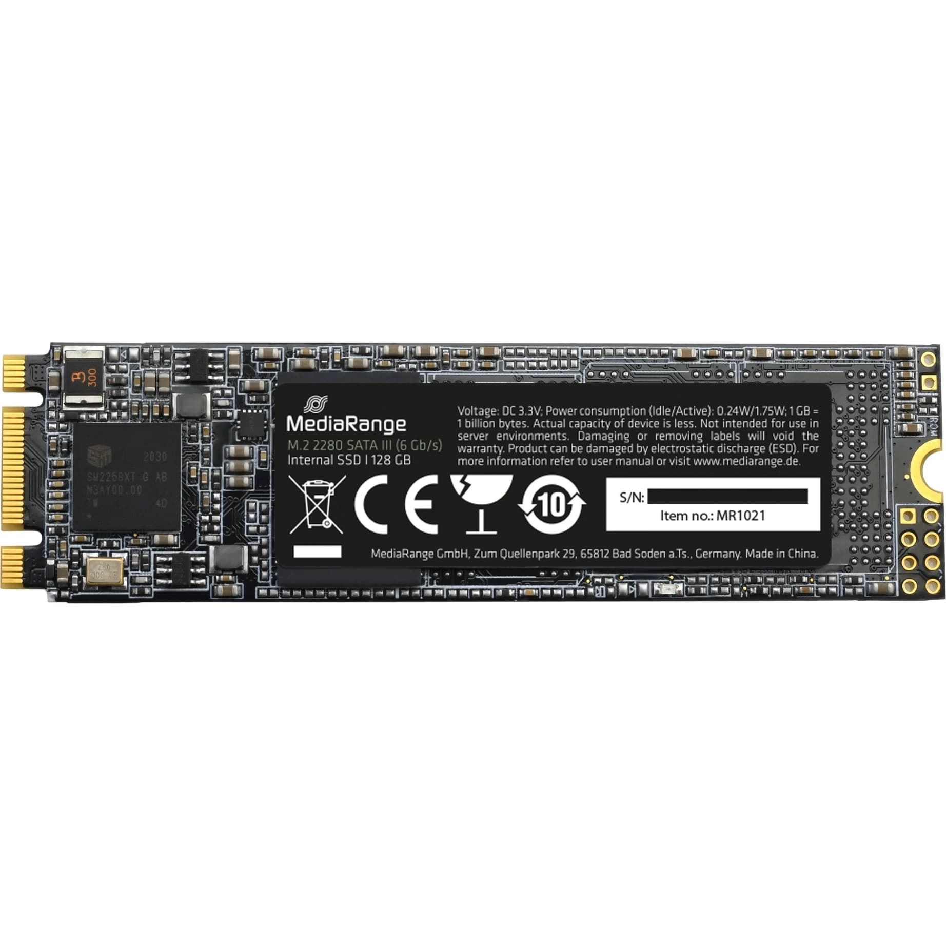 MediaRange 128GB MR1021 M.2 SATA SSD