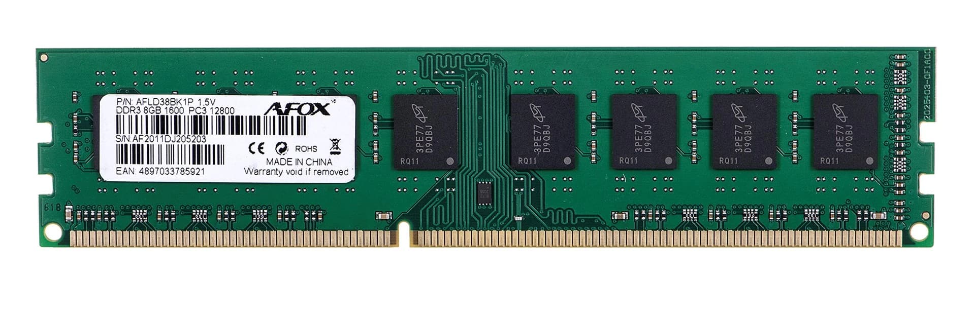 AFOX 8GB 1600MHz DDR3