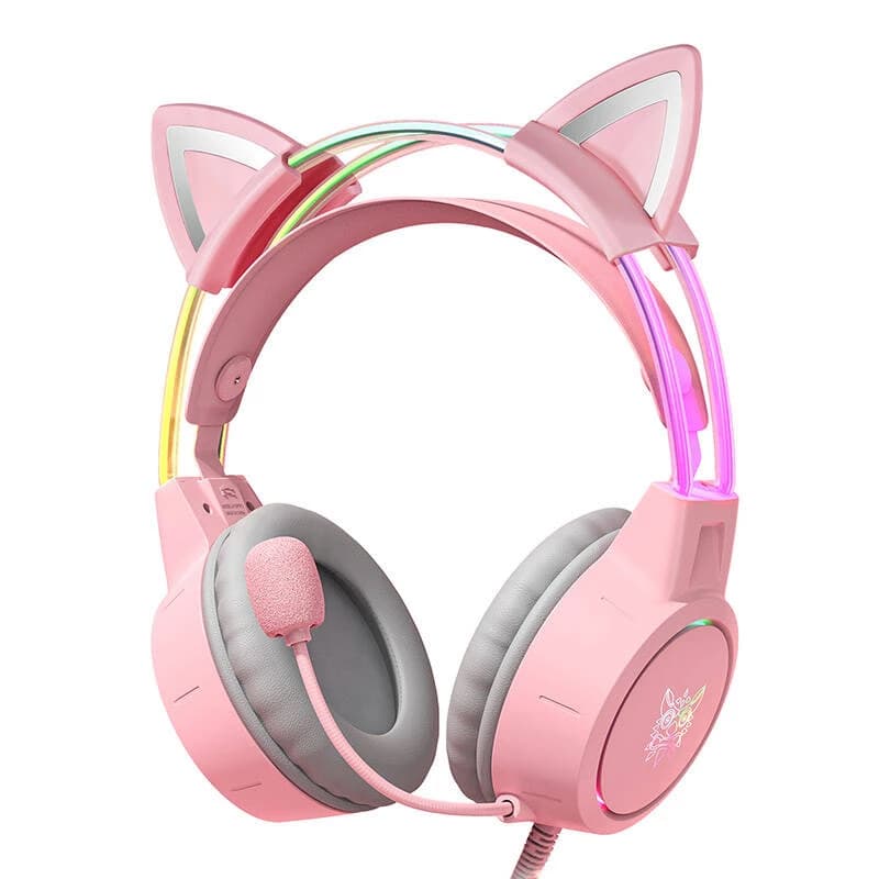 Onikuma X15 Pro Gaming Headset with Cat Ears (Pink)