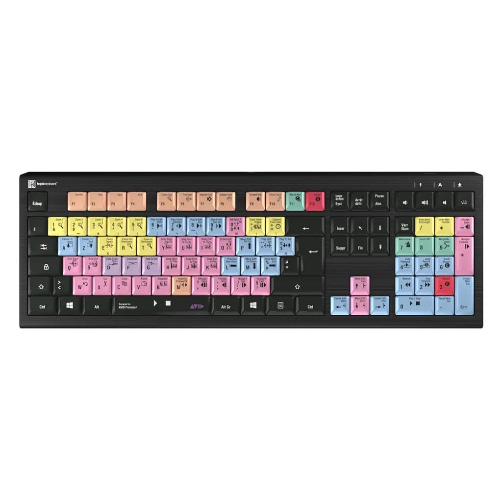 Logickeyboard Avid Pro Tools Astra 2 Backlit PC Keyboard French AZERTY