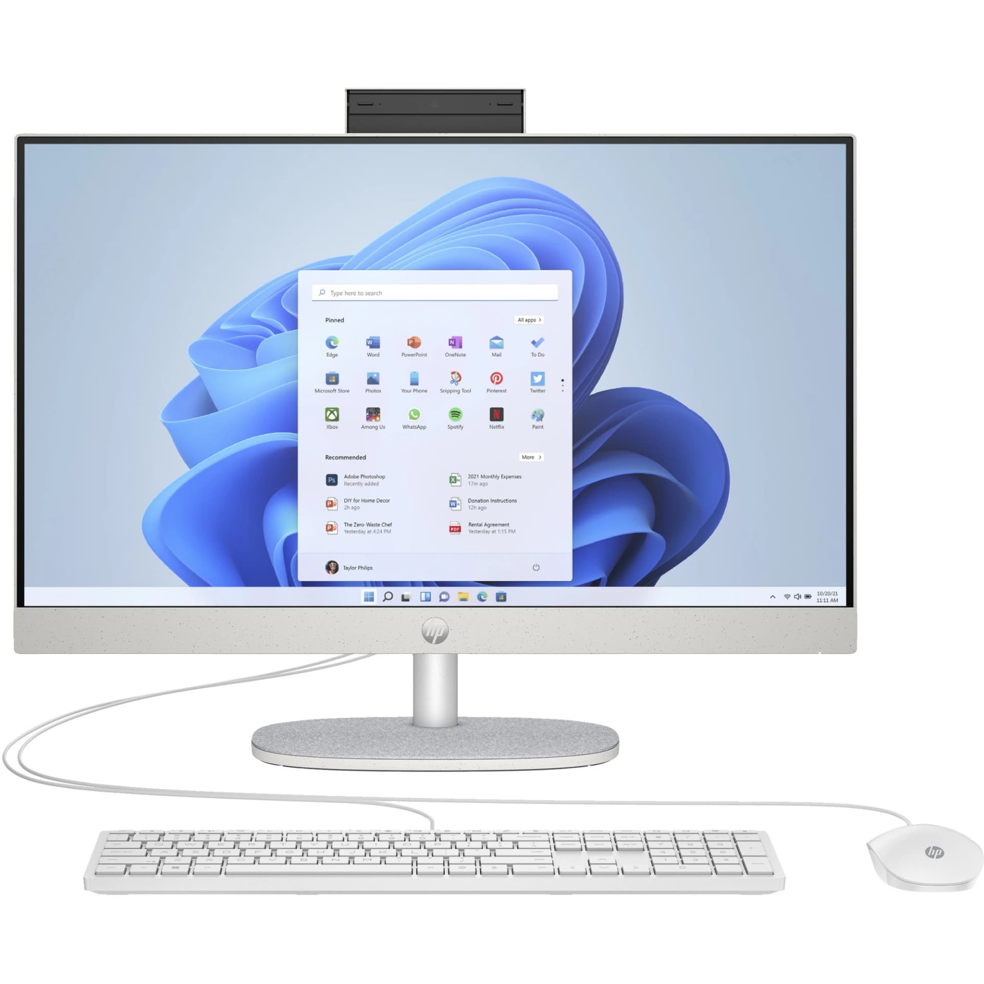 HP 24-cr0006ng - Viskas viename - Ryzen 5 7520U / 2,8 GHz - RAM 16GB - SSD 512GB - NVMe - Radeon 610M - 1GbE, Wi-Fi 6, Bluetooth 5,3