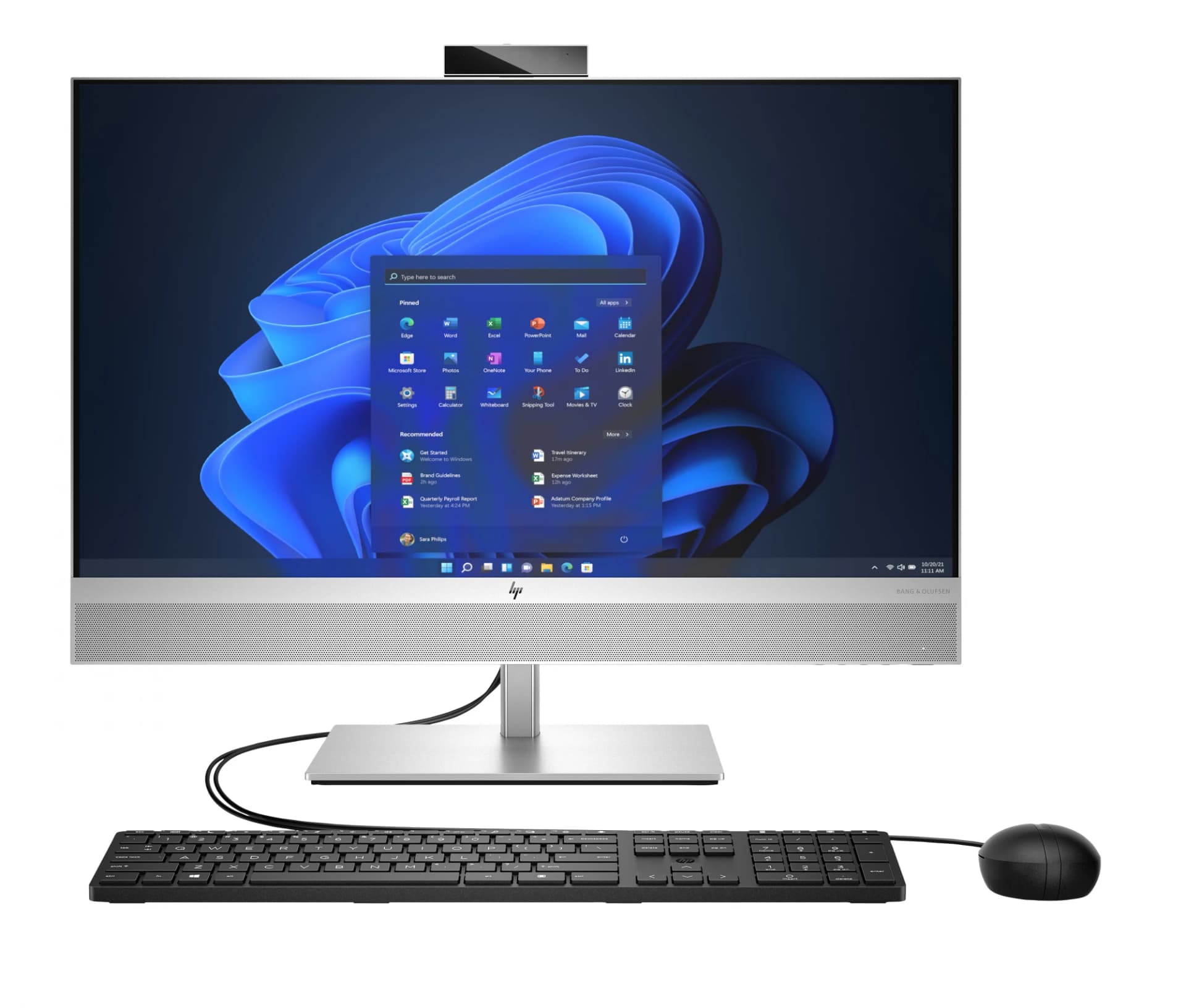 HP Elite 870 G9 AIO Viskas-viename - i5-14500, 16 GB, 512 GB SSD, WiFi, 27 colių QHD neliečiamas AG, aukštis reguliuojamas, USB pelė, Win 11