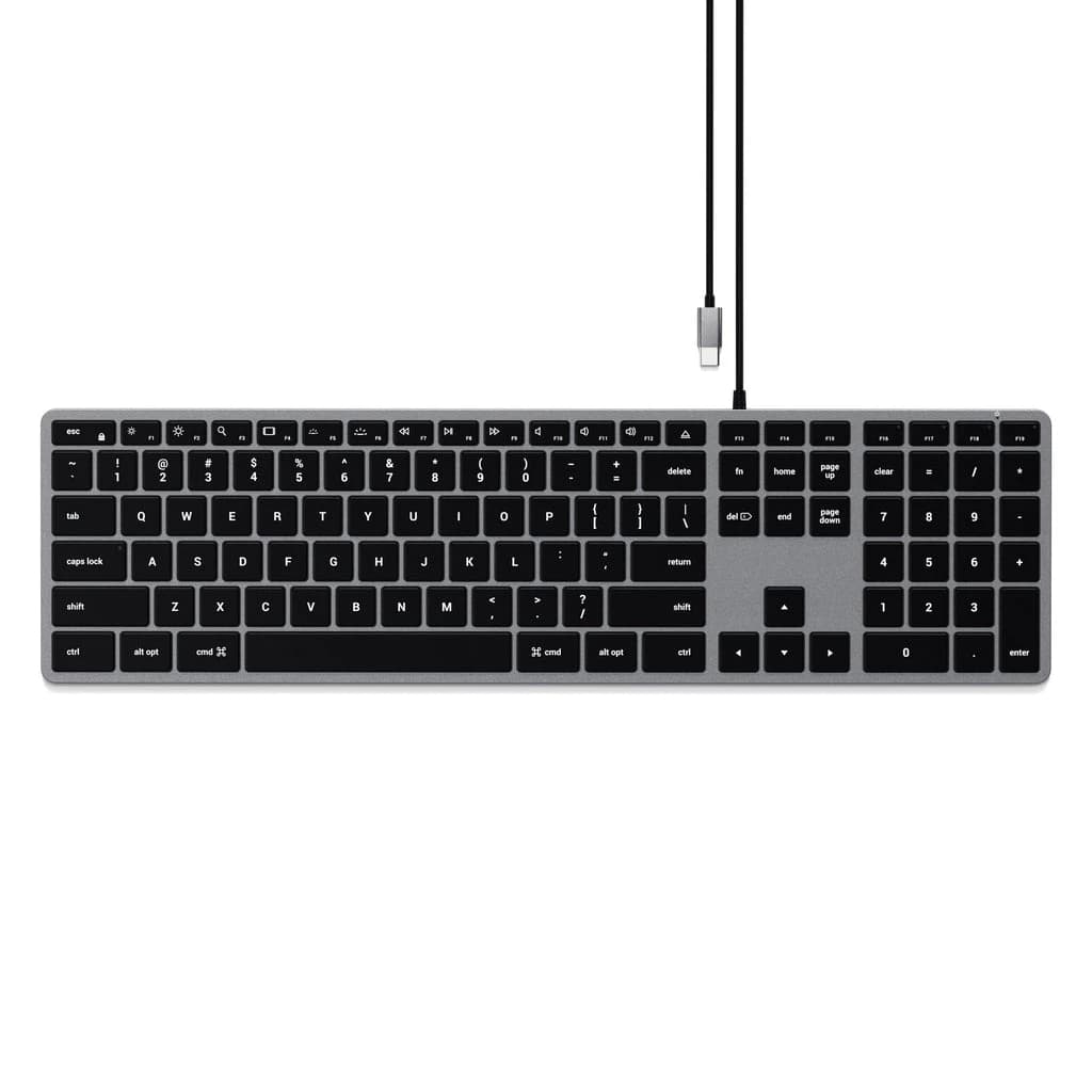 Satechi Slim W3 USB-C Wired Keyboard (Space Gray)