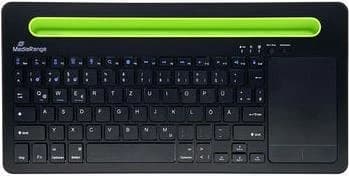 MediaRange MROS131 Compact Bluetooth Keyboard with Touchpad DE (Black/Green)