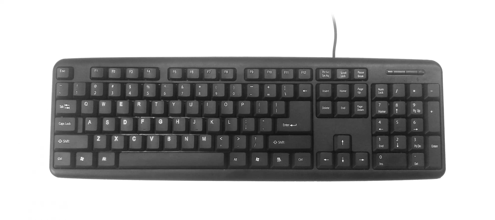 Gembird KB-U-103-RU Office Keyboard (Black) English/Russian