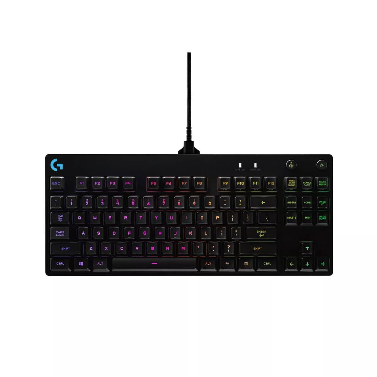 Logitech PRO Mechanical Gaming Keyboard TKL GX Blue Clicky (Black, FR)