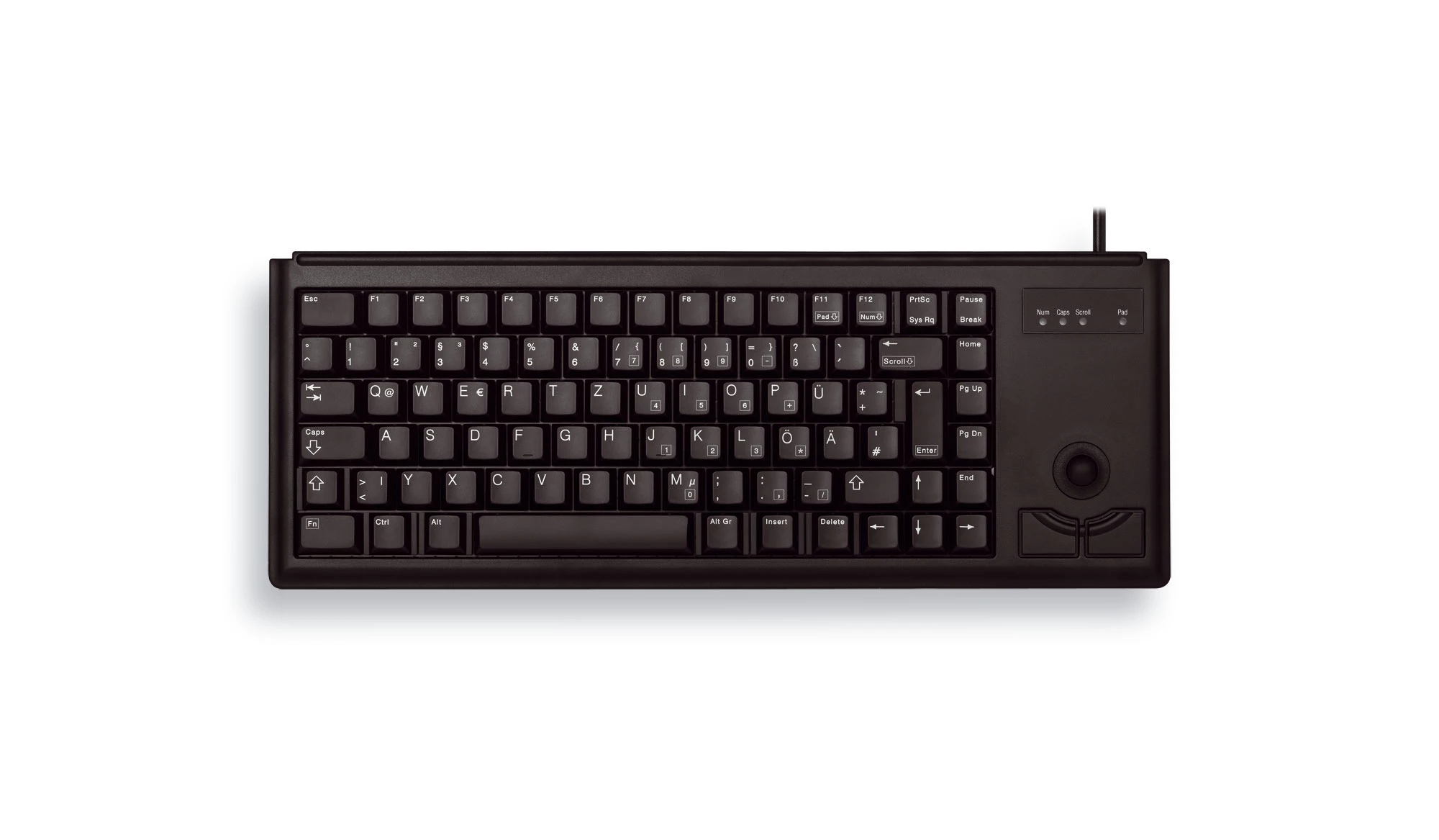Cherry G84-4400 Trackball Keyboard PS/2 UK (Black)