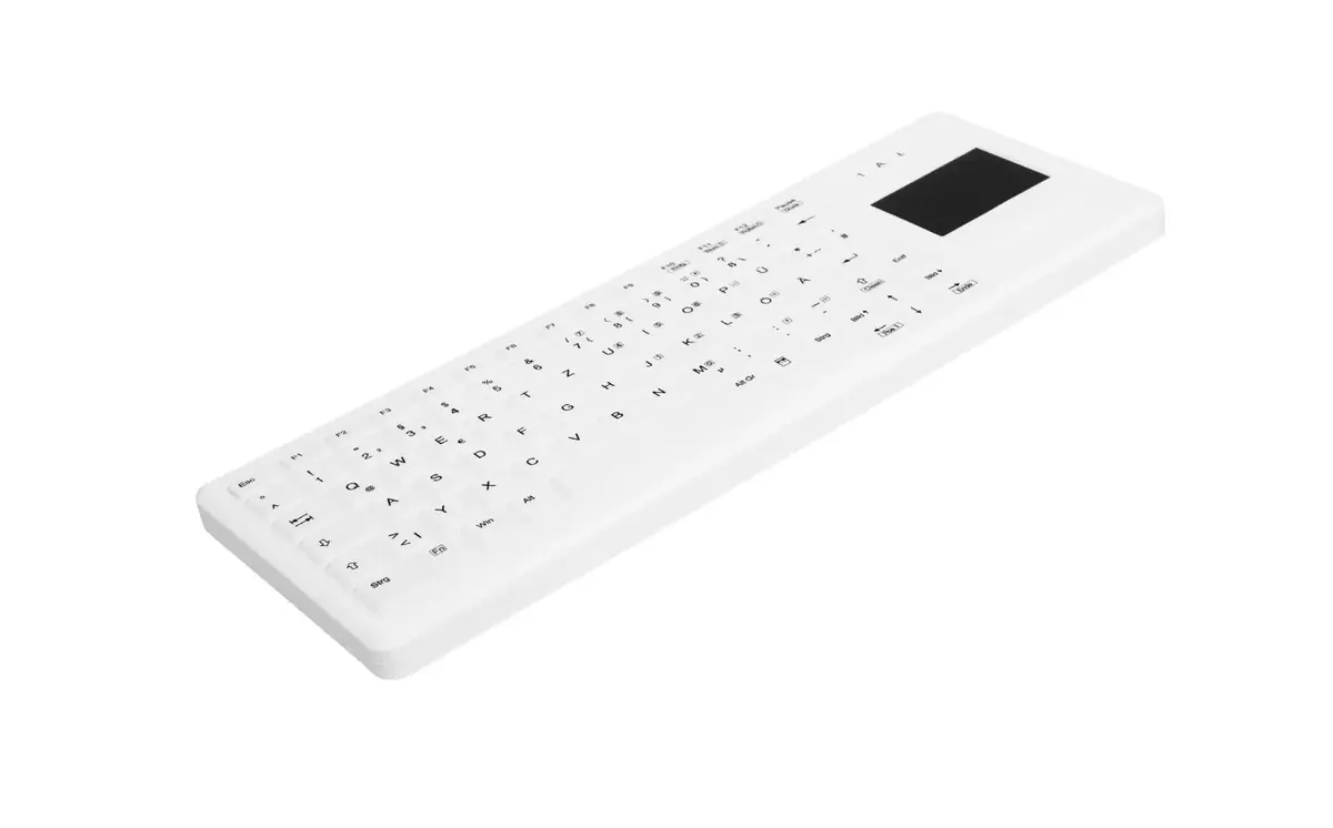 Active Key AK-C4400F Medical Keyboard with Touchpad USB (White) US