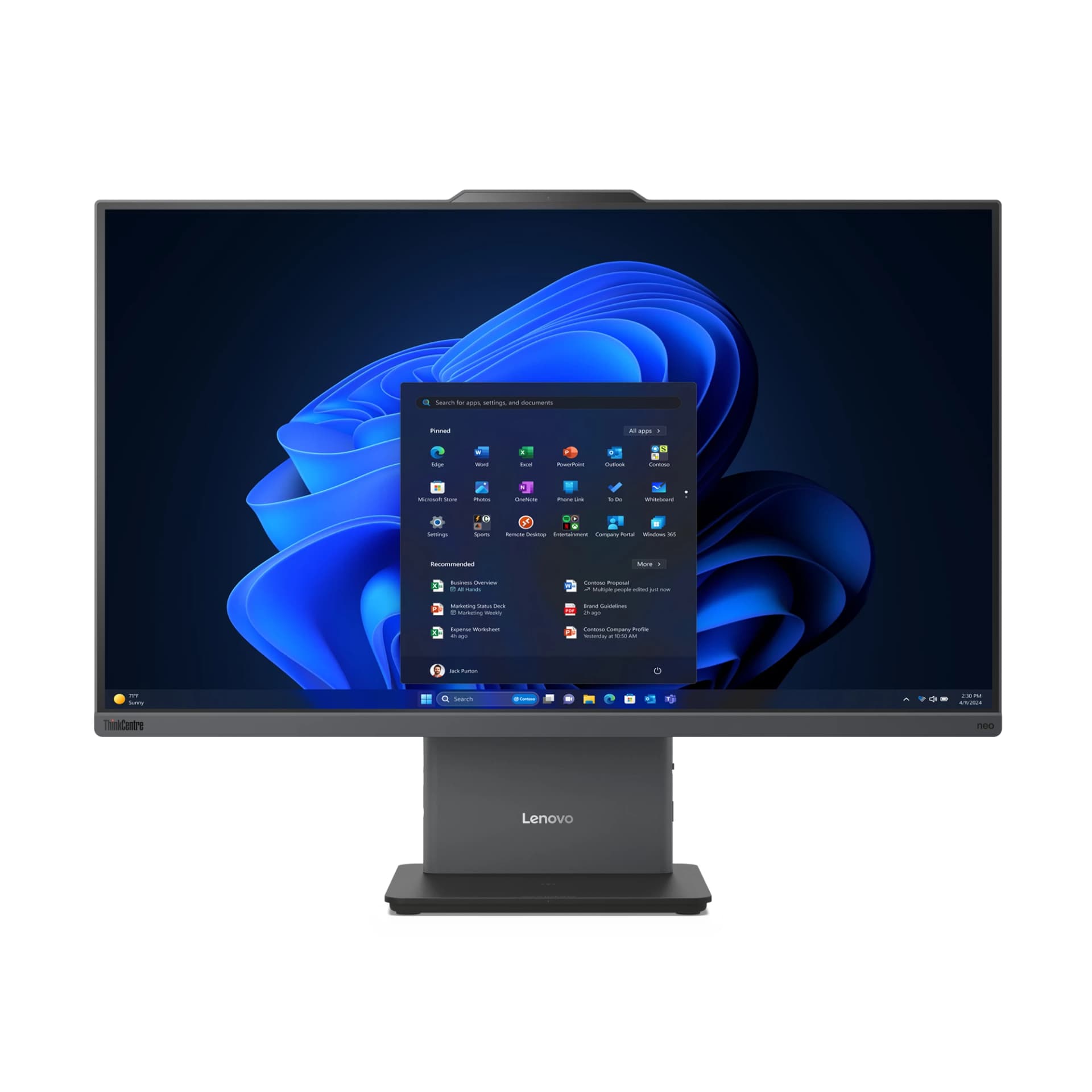 Lenovo ThinkCentre neo 50a 27 Gen 5 (i7-13620H, 27 colių, Full HD, liečiamas, 32 GB, 1 TB SSD