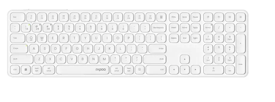 Rapoo E9810M Wireless Multi-Mode Keyboard German (White)