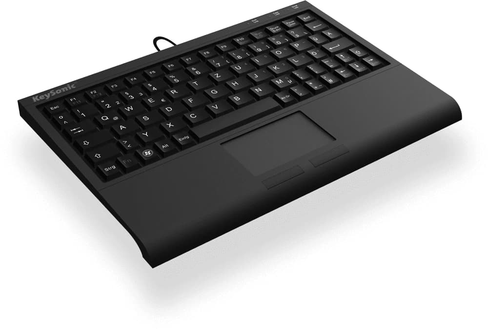 KeySonic ACK-3410 Mini Keyboard with Touchpad Italian (Black)