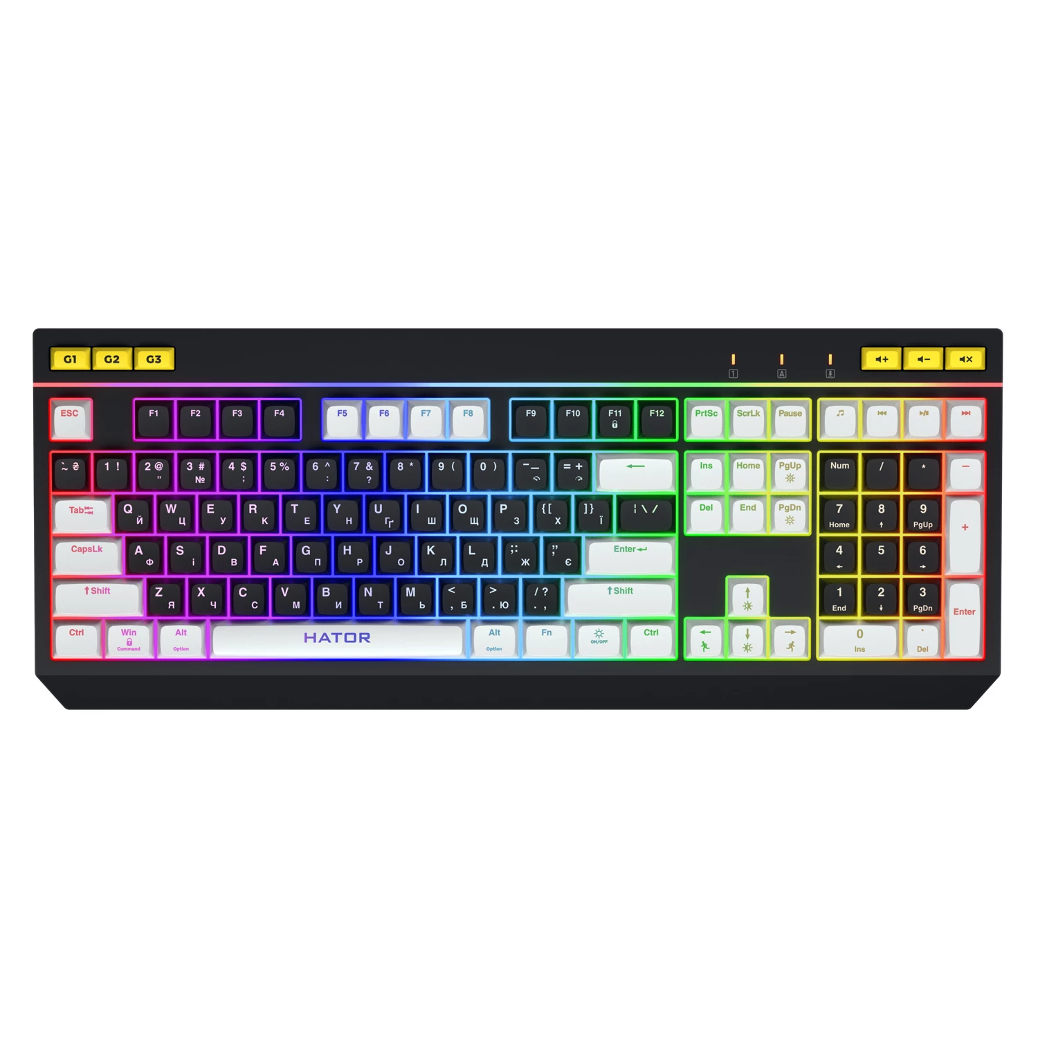 HATOR Icefall RGB US (Black, Grey Keycaps)