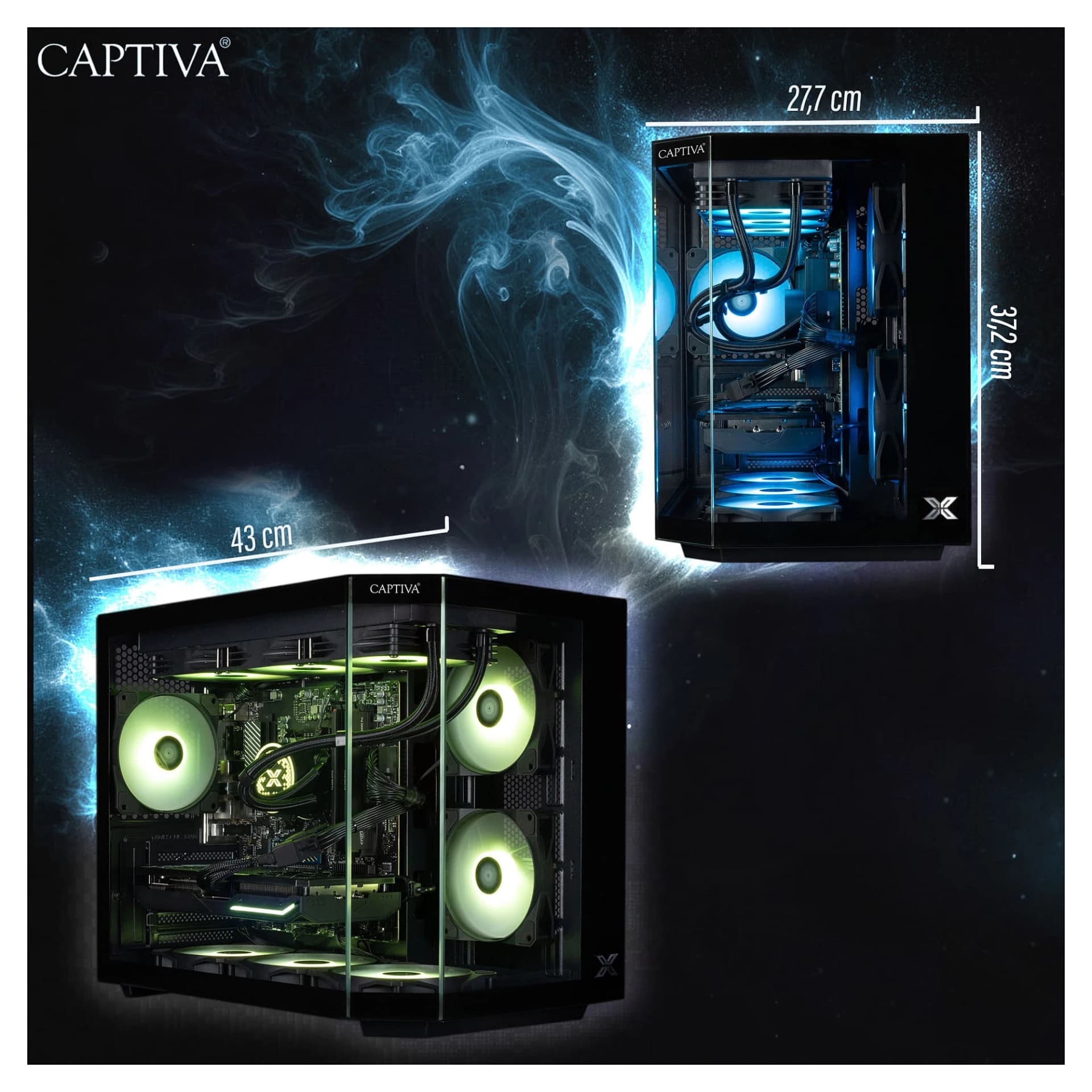 Žaidimų kompiuteris CAPTIVA R90-031 Ryzen 7 5700X 32GB 1TB SSD RTX5070