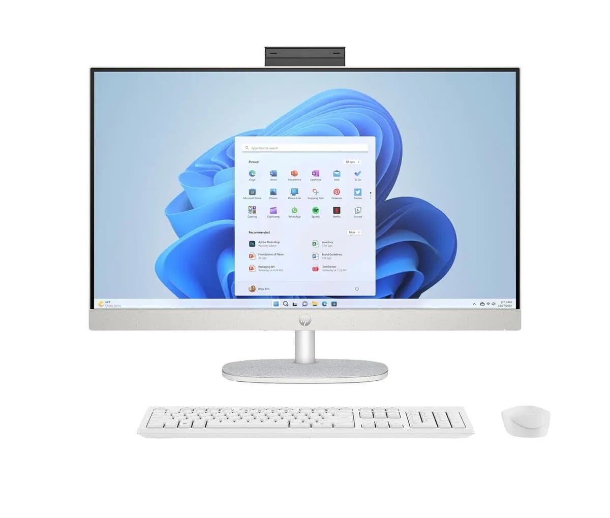 All-in-One kompiuteris HP 27-cr0232nw - AMD Ryzen 5 7520U, 16 GB RAM, 512 GB SSD, 27 colių FHD