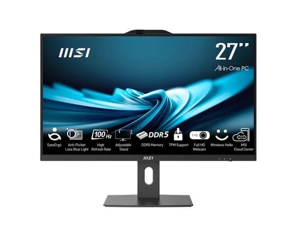 MSI Modern AM272P 1M-845EU All-in-One PC, Intel Core 7 150U, 27 inch Full HD IPS Anti-Glare, 16GB DDR5, 1TB SSD, Wi-Fi 6E, Bluetooth 5.3