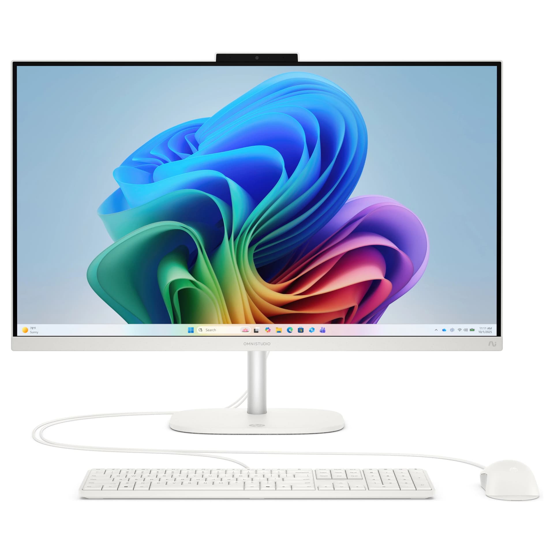 HP OmniStudio All-in-One 27-cw0174ng PC, 27 inch QHD Display, AMD Ryzen AI 7 445, 24GB RAM, 512GB SSD
