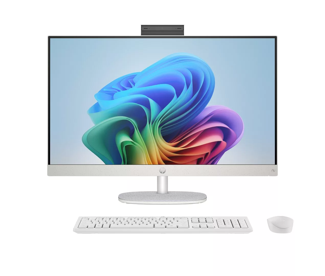 HP AiO 27-ct2004nw All-in-One PC, AMD Ryzen AI 5 330, 27 inch FHD IPS Anti-Glare, 16GB DDR5, 512GB SSD, AMD Radeon 820M, 1080p IR Webcam