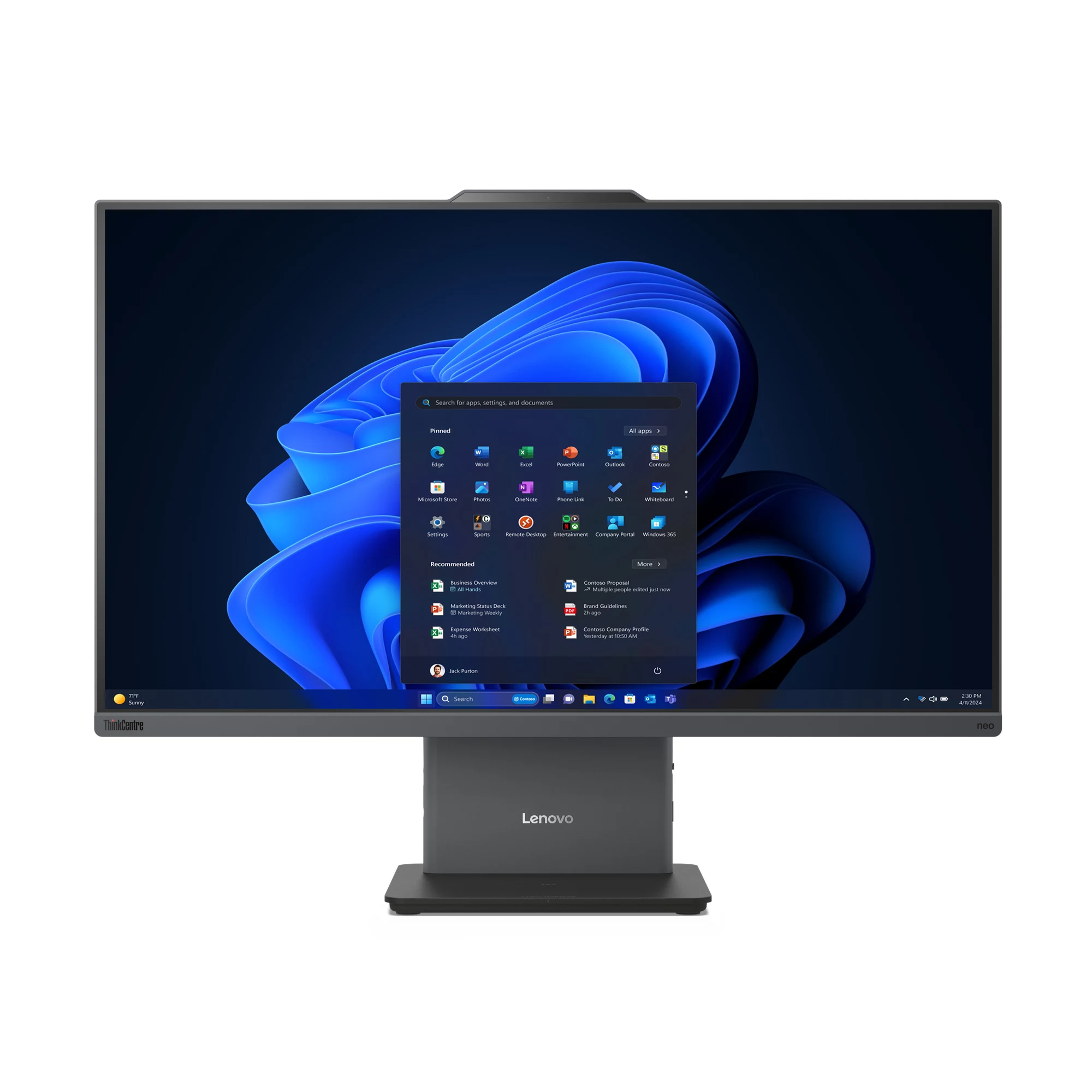 Lenovo ThinkCentre neo 50a 27 Gen 6 13QF003YGE All-in-One kompiuteris, 27 colių 1920 x 1080, Intel Core Ultra 5 226V, 16GB LPDDR5X, 512GB SS