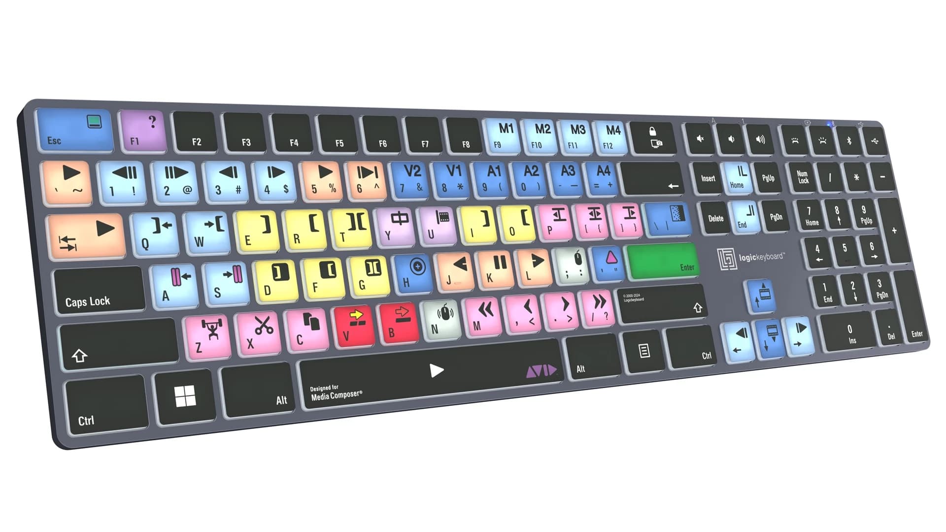 Logickeyboard Avid Media Composer Classic Titan Backlit PC (French)