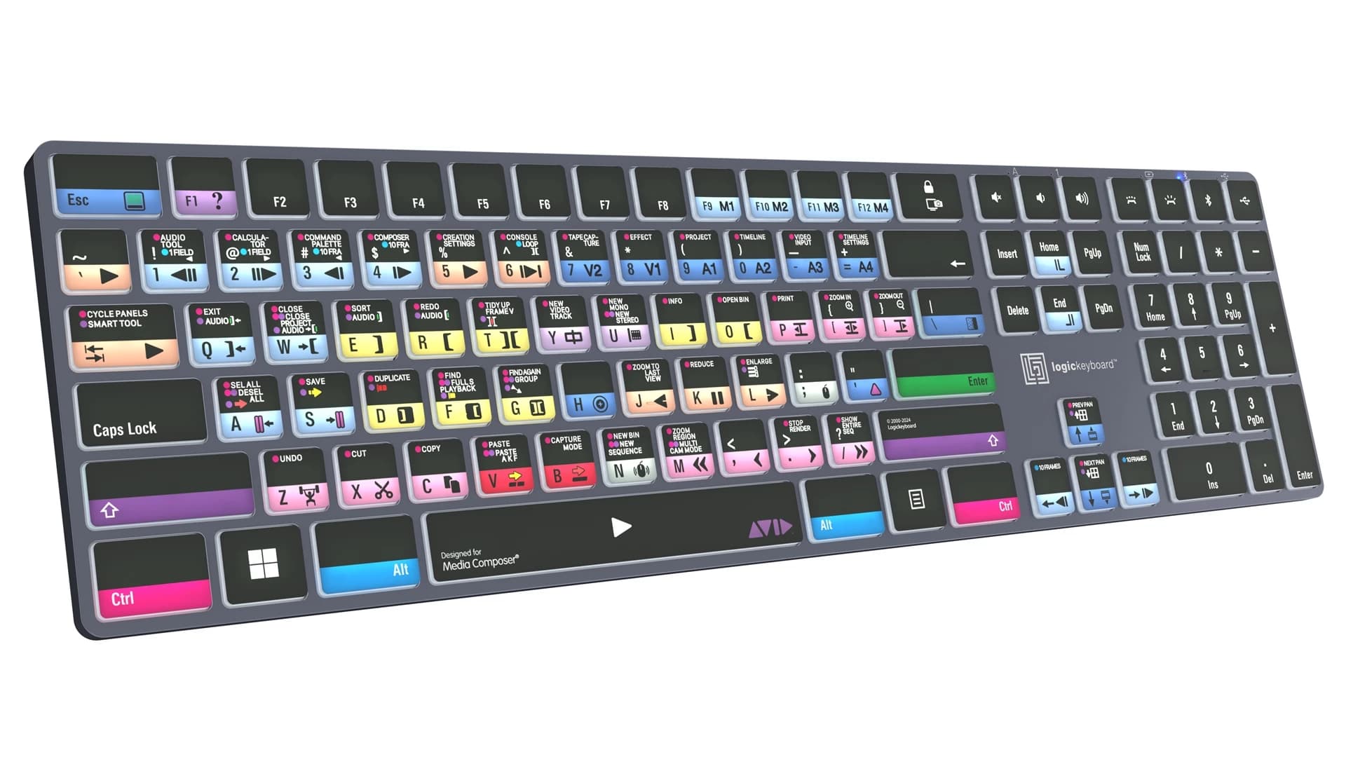 Logickeyboard Avid Media Composer Pro Titan Backlit PC (UK English)