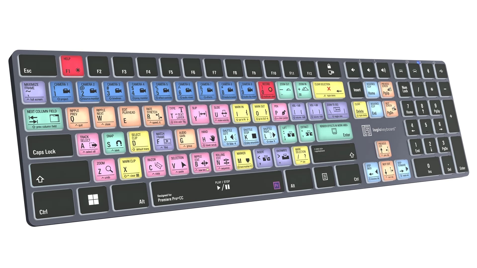 Logickeyboard Adobe Premiere Pro CC Titan Backlit PC (UK English)