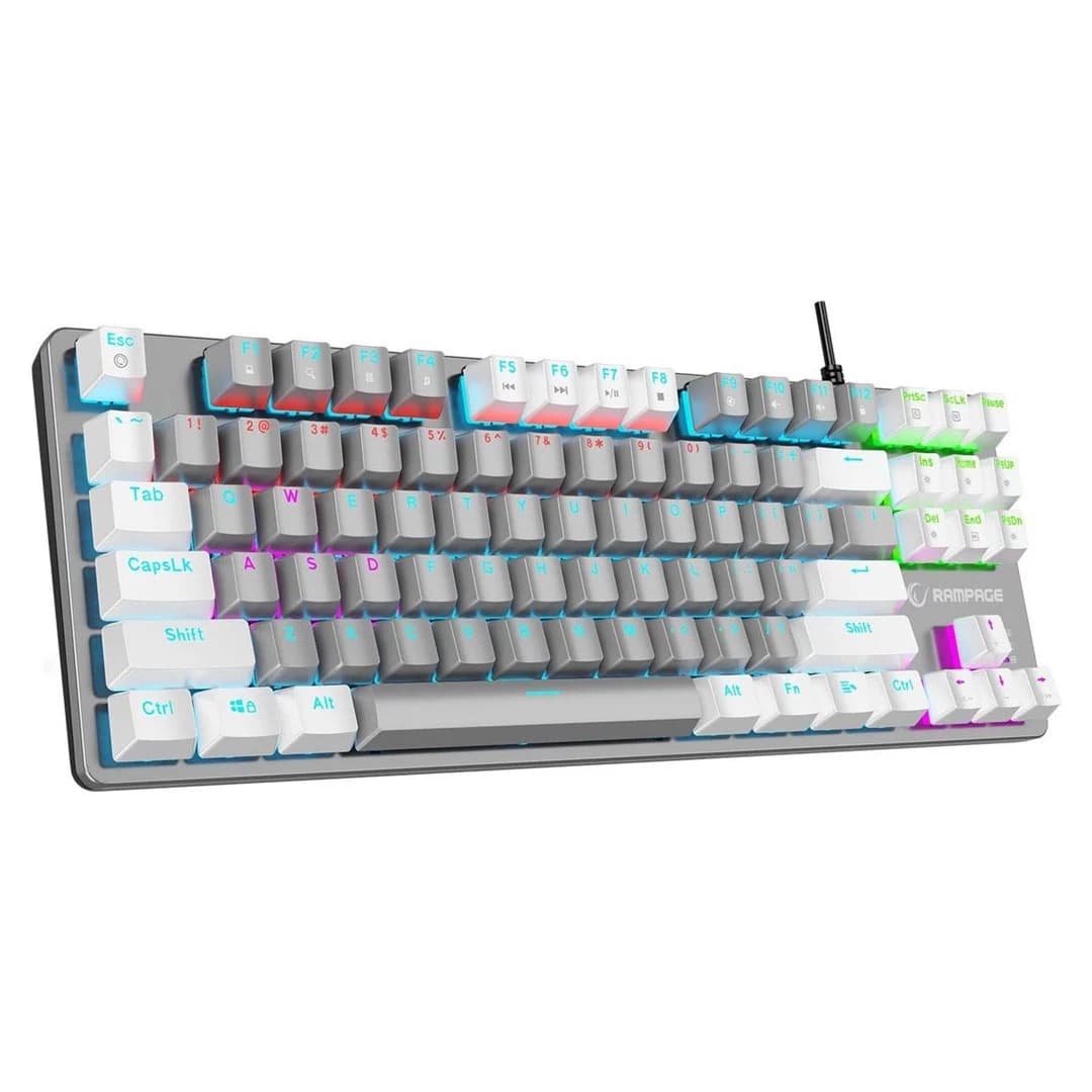 Rampage Snug K14 RGB KRGD Blue TKL (Grey/White)